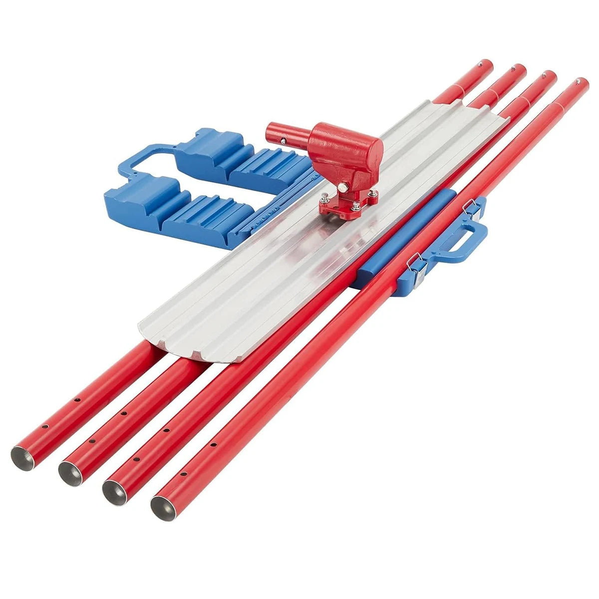 Bull Float Magnesium Concrete Float Tool – 36"x8" Round End Cement Finishing Float, With 4 Handle Bracket, Concrete Tool