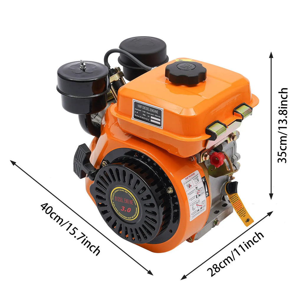 196cc 4Stroke Diesel Engine Single Cylinder Air-cooling Manual Start Small Motor
